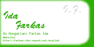 ida farkas business card